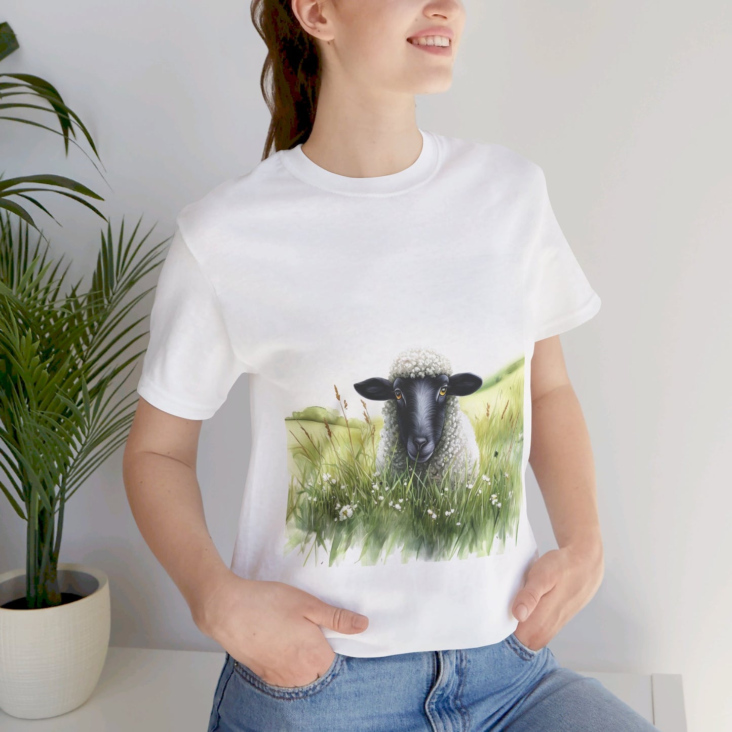 Cute Sheep Unisex Jersey Short Sleeve Tee