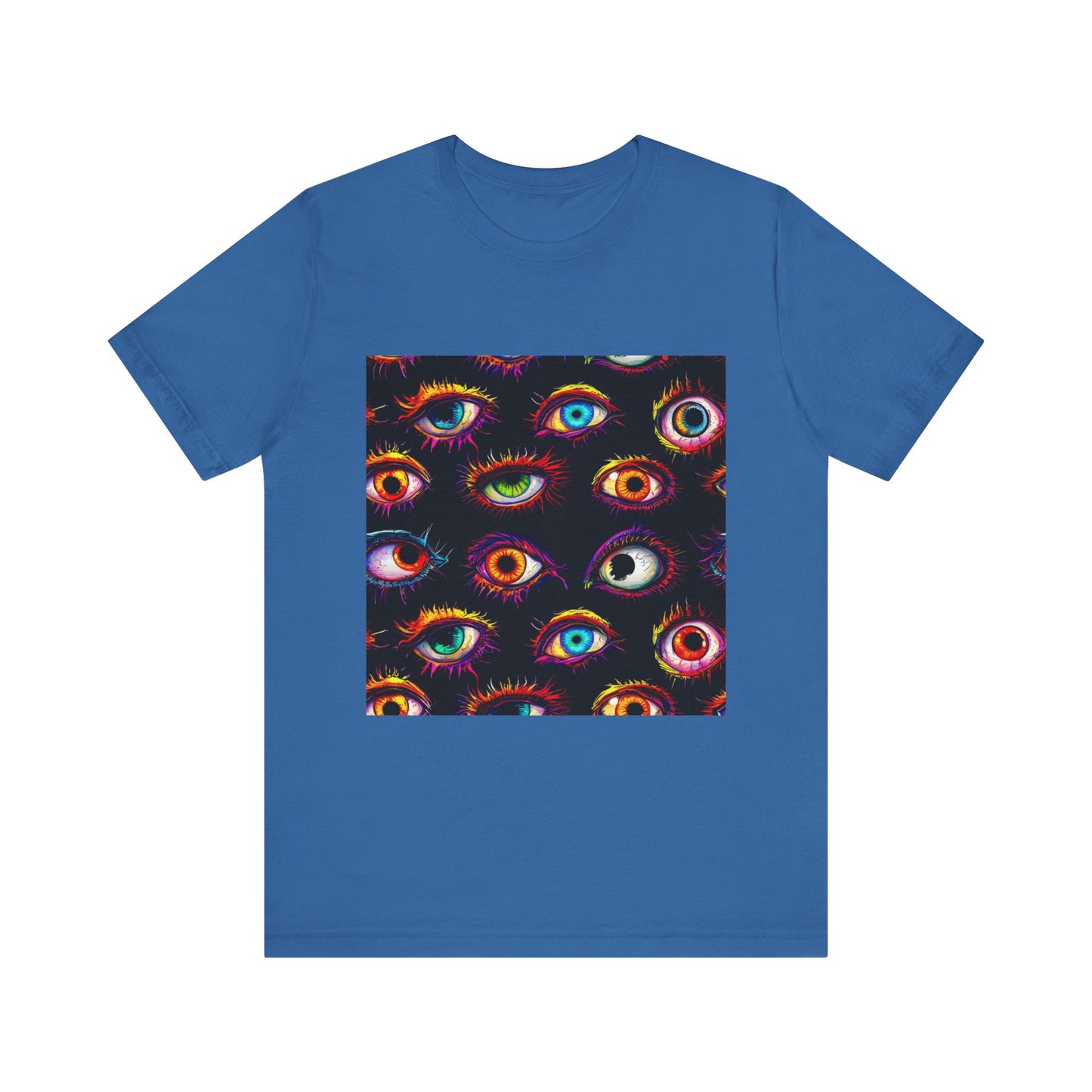 Colorful Spooky Eye Pattern Unisex Jersey Short Sleeve Tee