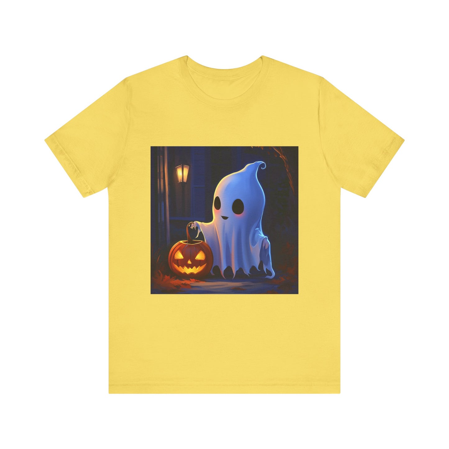 Cute Ghost Trick or Treating Unisex Jersey Short Sleeve Tee