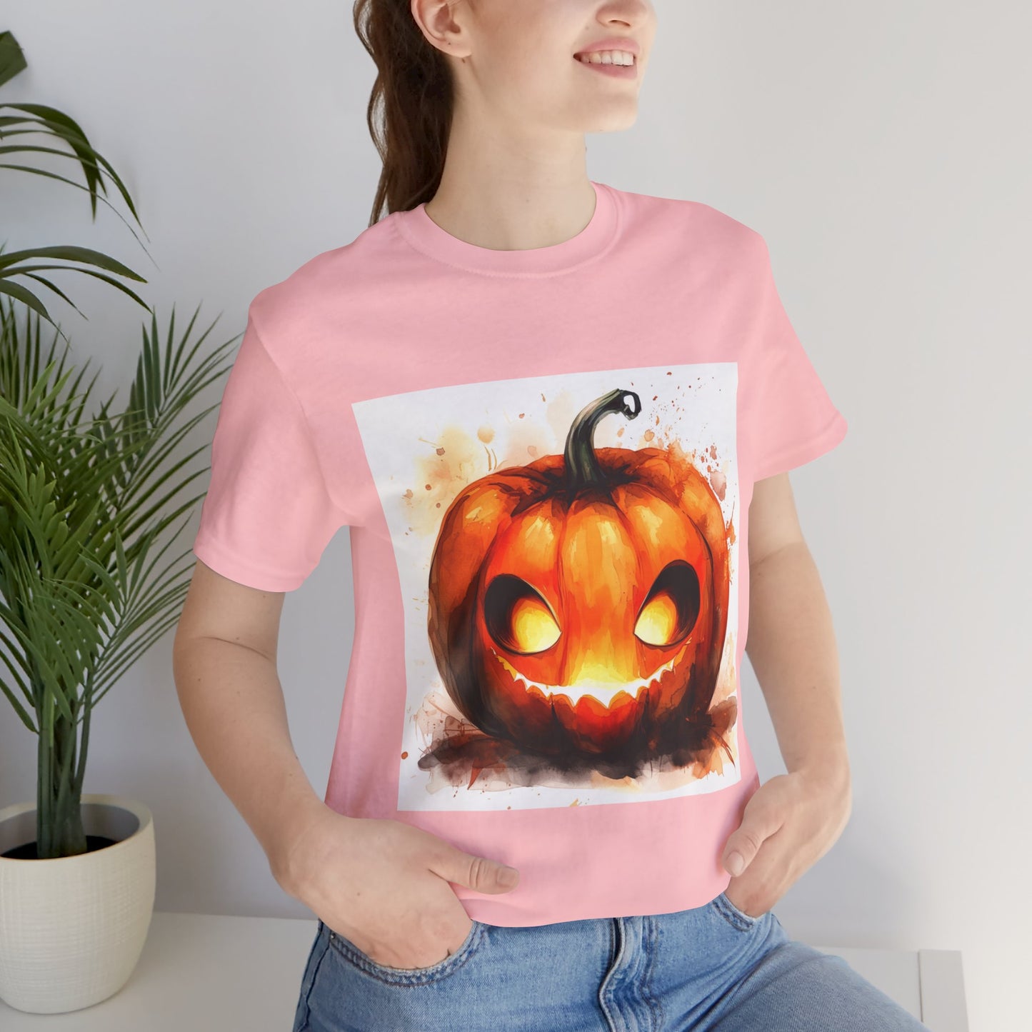 Cute Happy Jack o Lantern Unisex Jersey Short Sleeve Tee