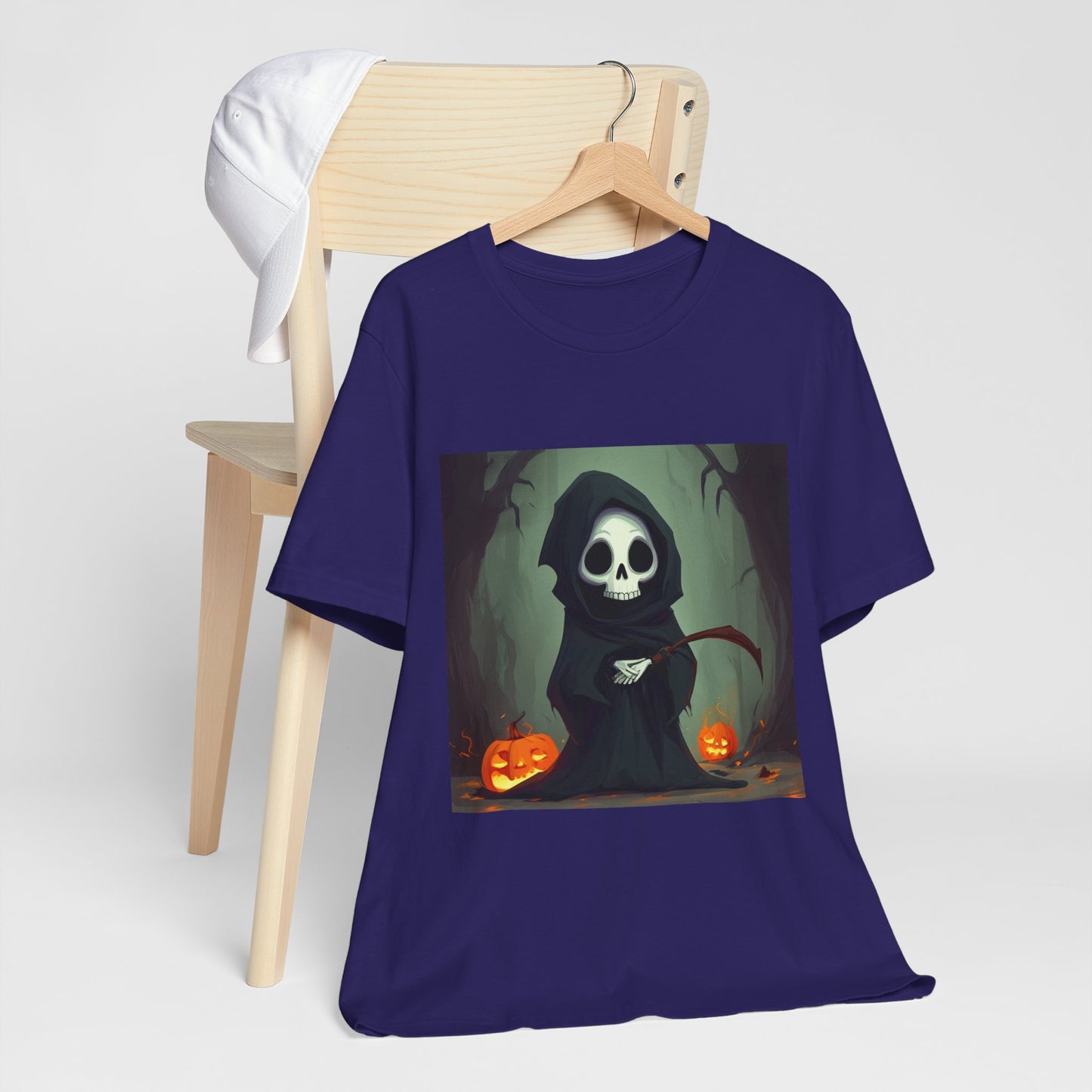 Spooky Forest Grim Reaper Unisex Jersey Short Sleeve Tee