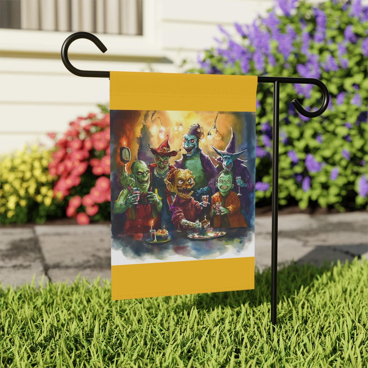 Funny Monsters Garden & House Banner