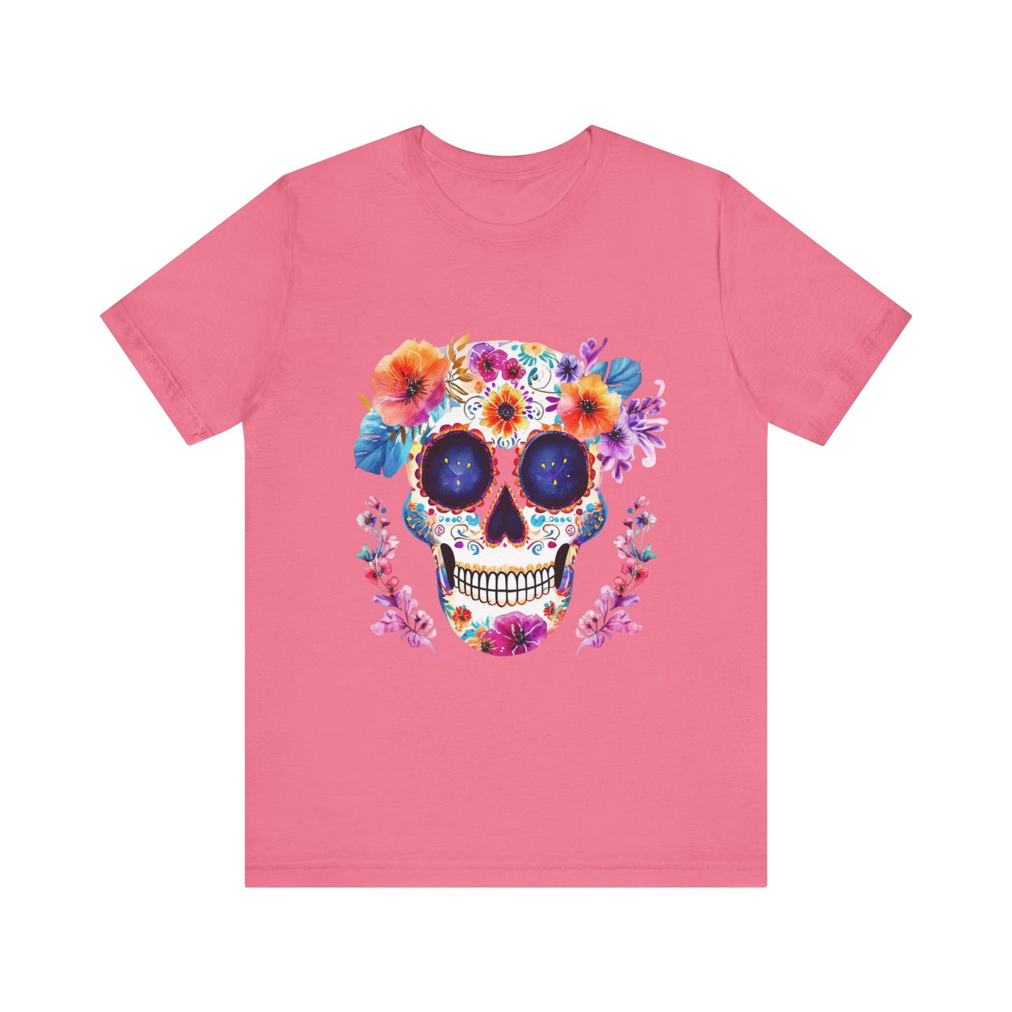 Day of the dead sugar skull Unisex Jersey Short Sleeve Tee