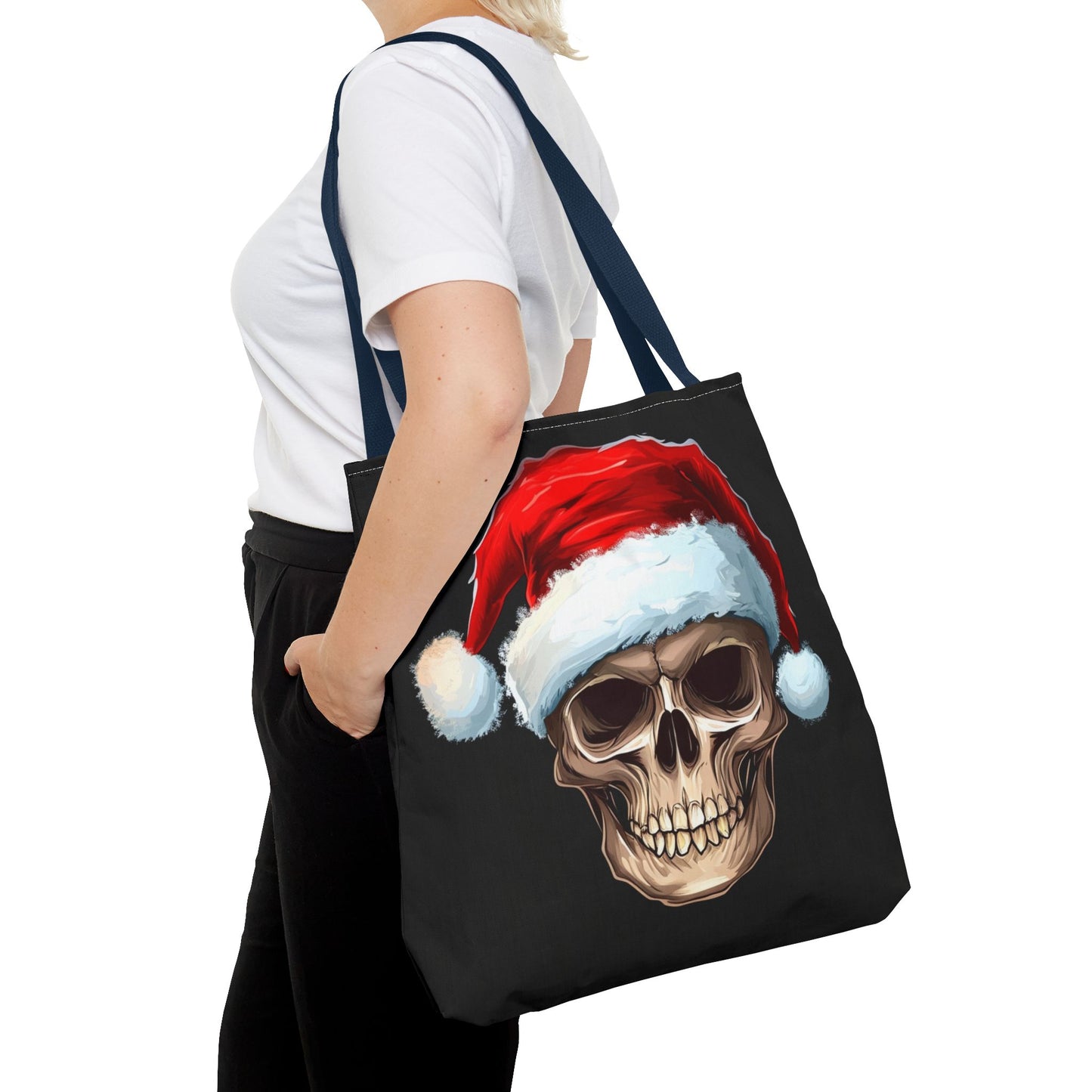 Santa Hat Skull Tote Bag (AOP)