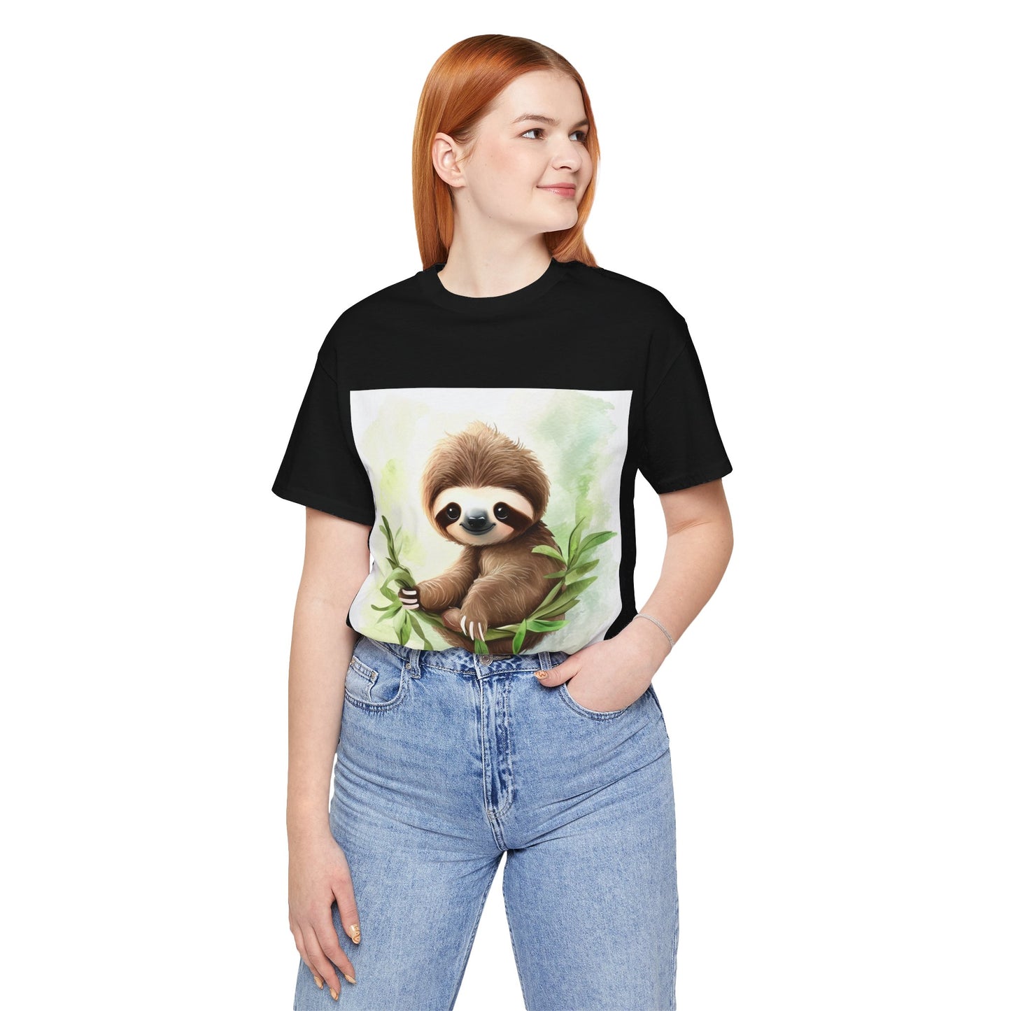 Playful Sloth Unisex Jersey Short Sleeve Tee