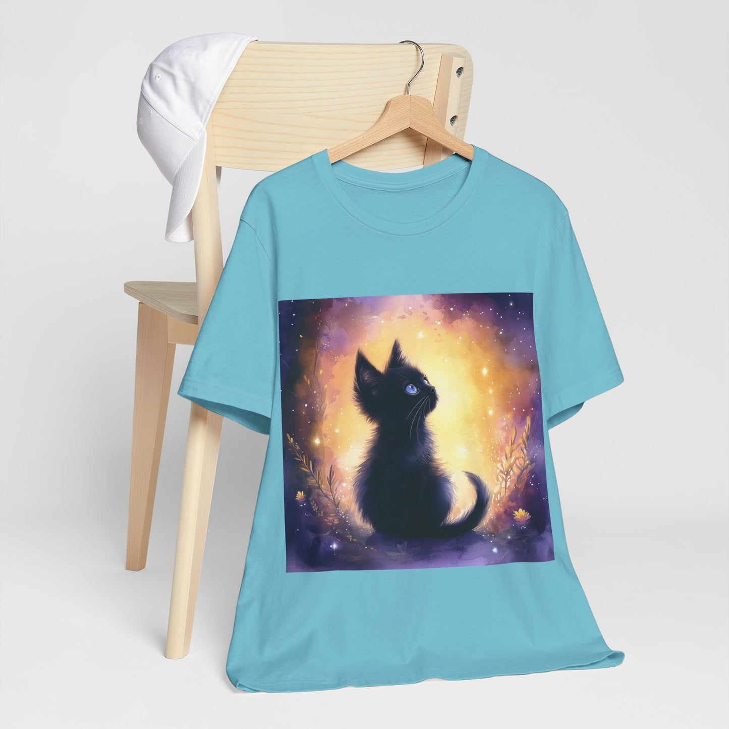 Galaxy Black Kitten Unisex Jersey Short Sleeve Tee