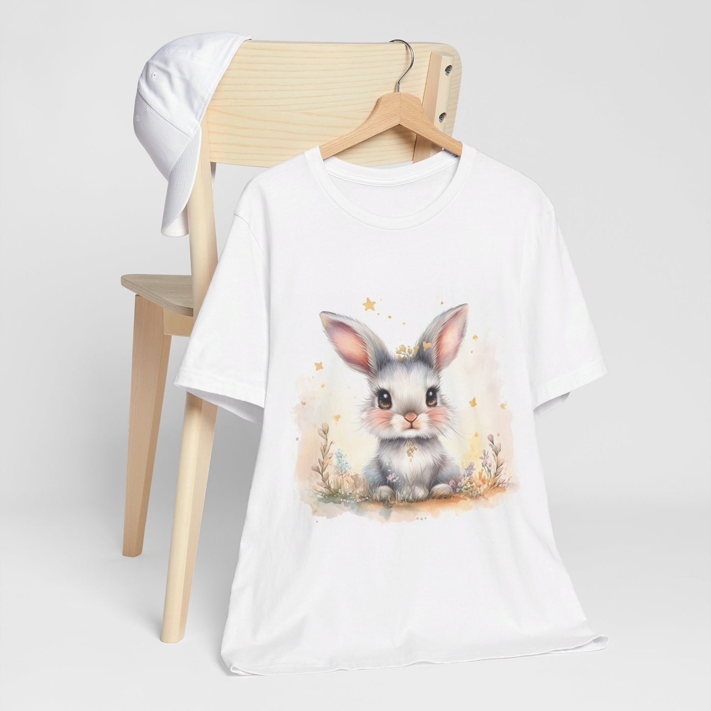 Cute fluffy bunny Unisex Jersey Short Sleeve Tee