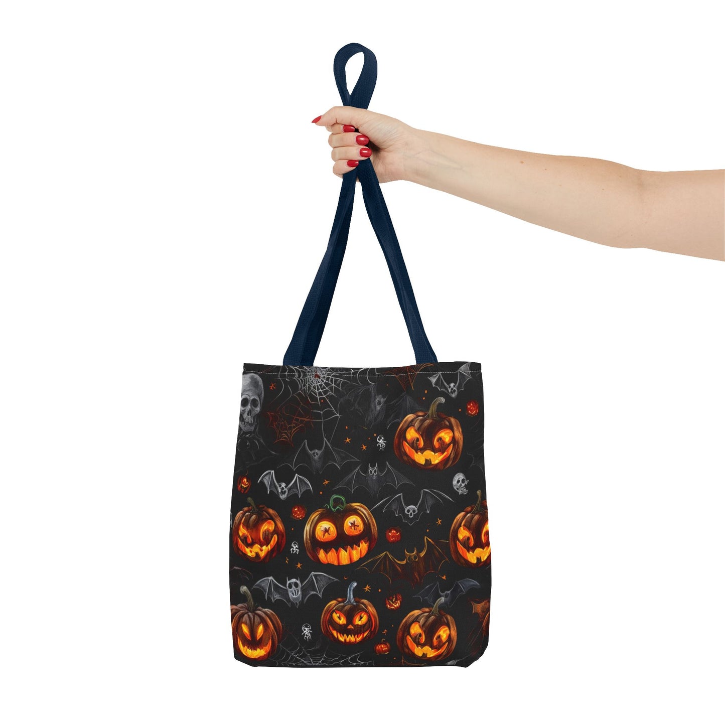 Spooky Pumpkins and Bats Tote Bag (AOP)