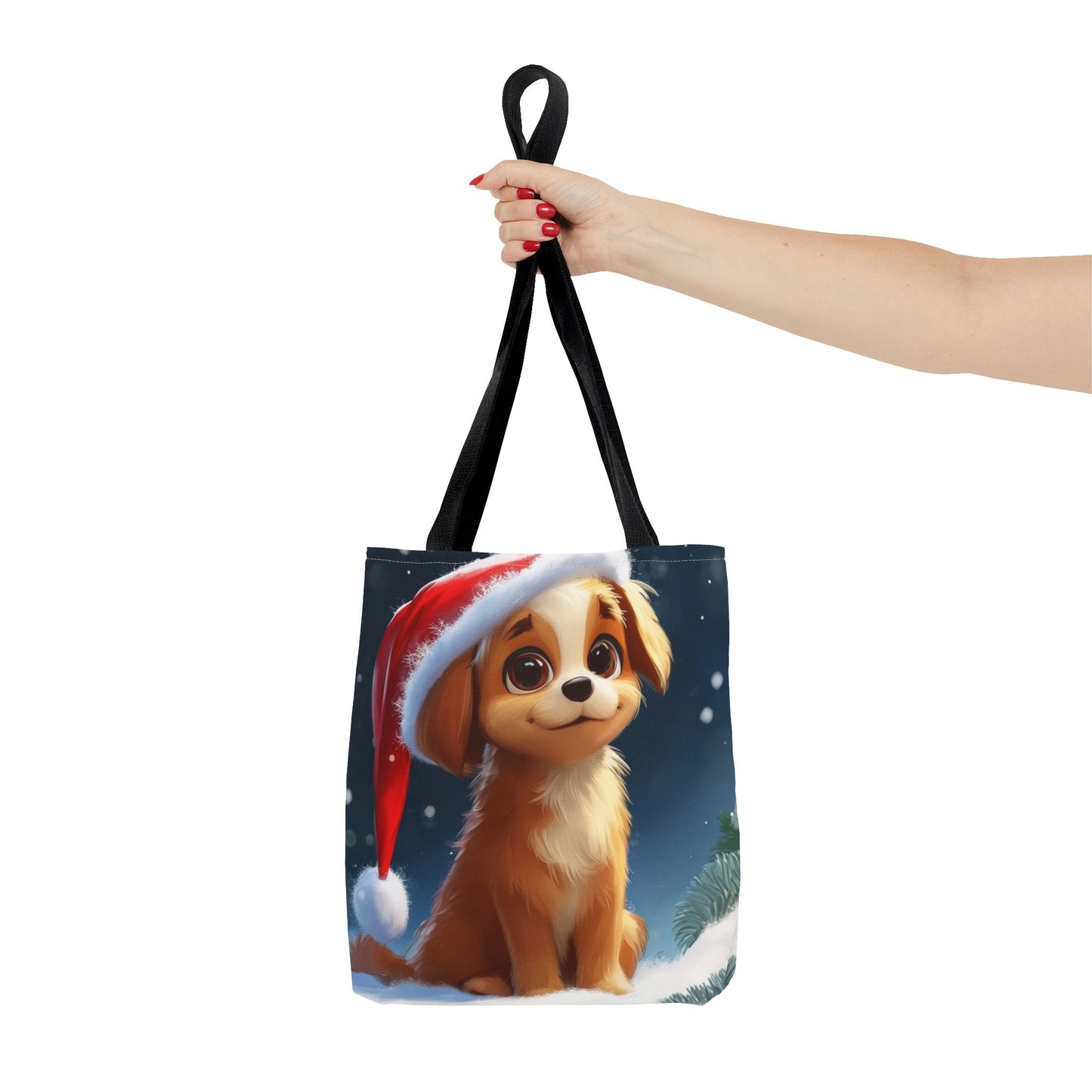 Cute Holiday Puppy Tote Bag (AOP)