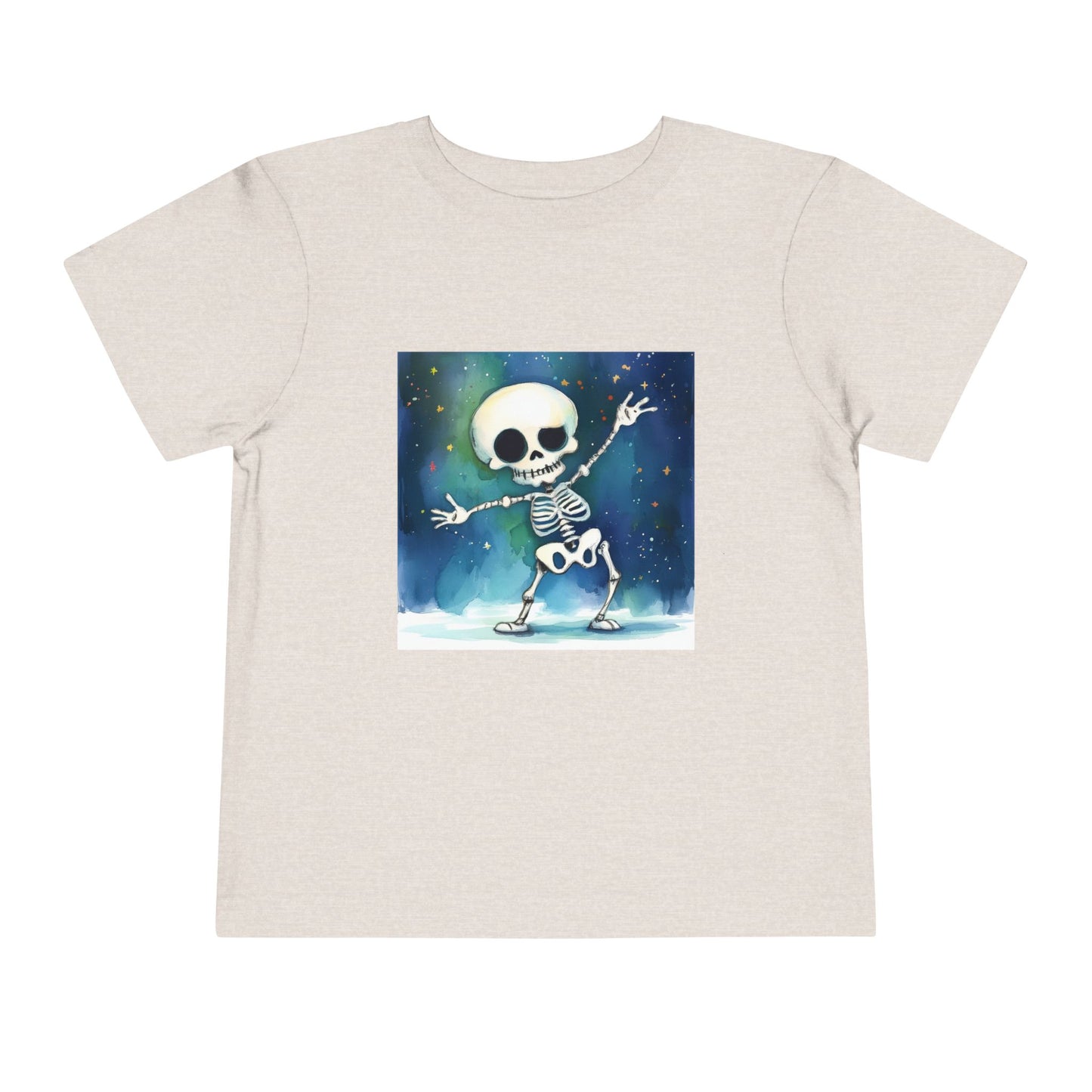 Cute Dancing Skeleton Toddler Short Sleeve Tee