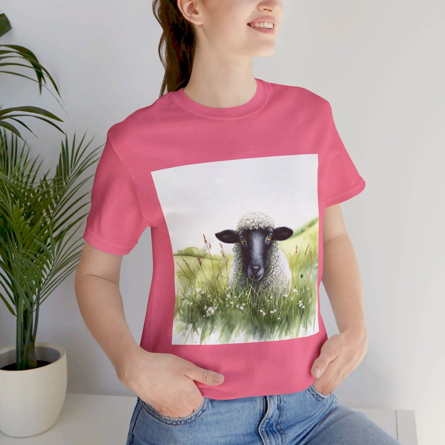 Cute Sheep Unisex Jersey Short Sleeve Tee