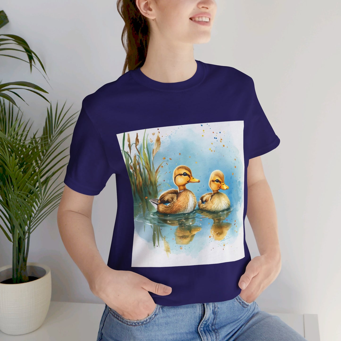 Adorable Baby Mallard Ducks Unisex Jersey Short Sleeve Tee