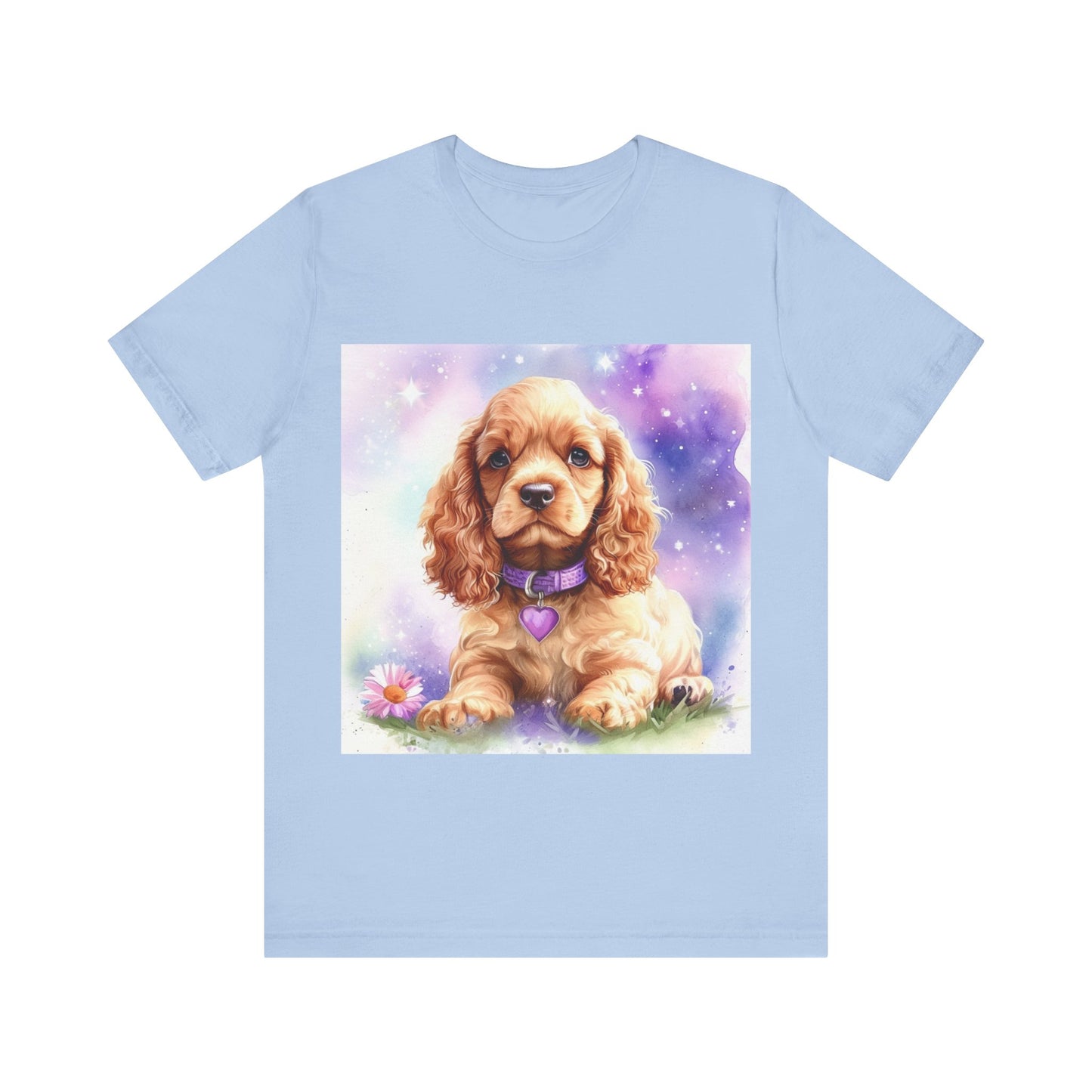 Cute Cocker Spaniel Unisex Jersey Short Sleeve Tee