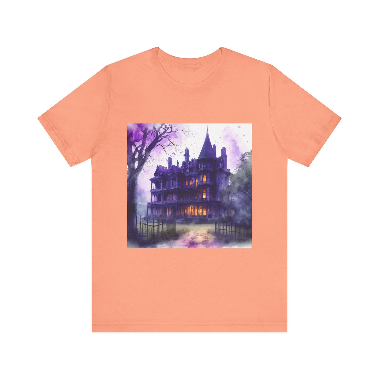 Haunted House Unisex Jersey Short Sleeve Tee