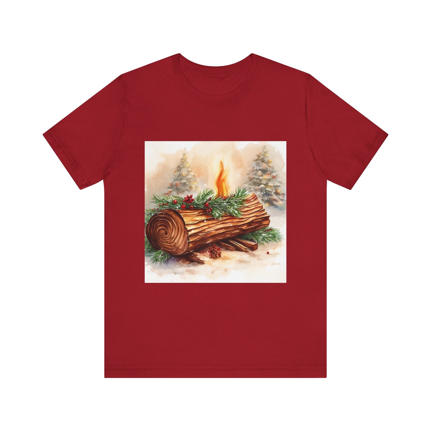 Yule Log Unisex Jersey Tee