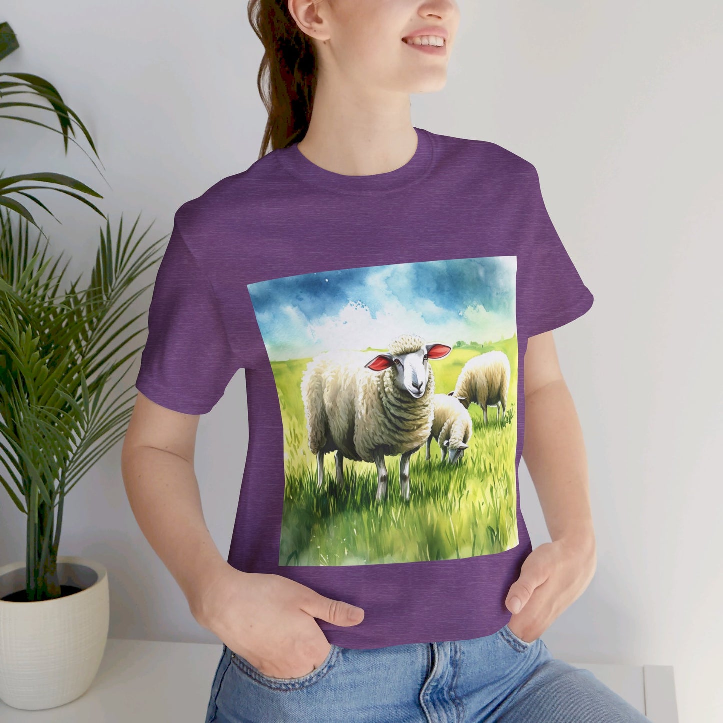 Adorable Sheep Unisex Jersey Short Sleeve Tee