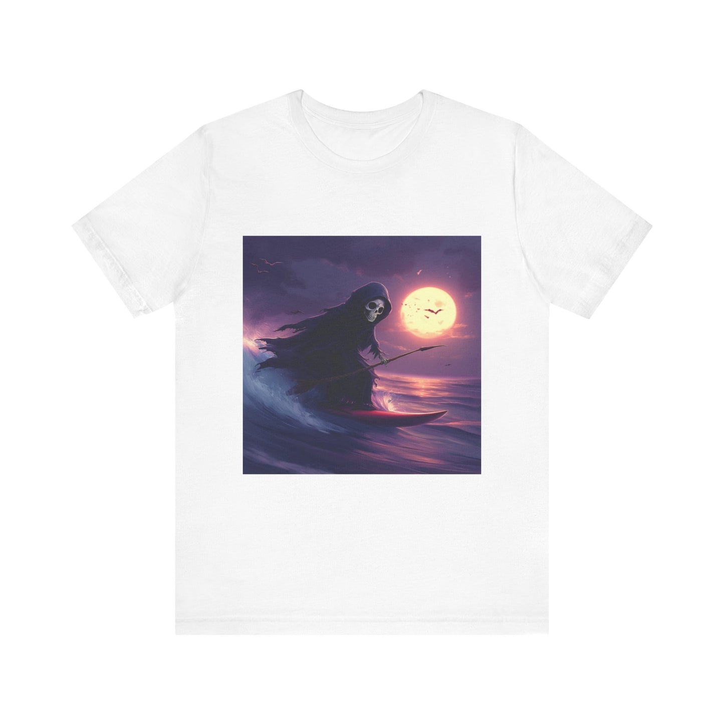 Surfing Grim Reaper Unisex Jersey Short Sleeve Tee