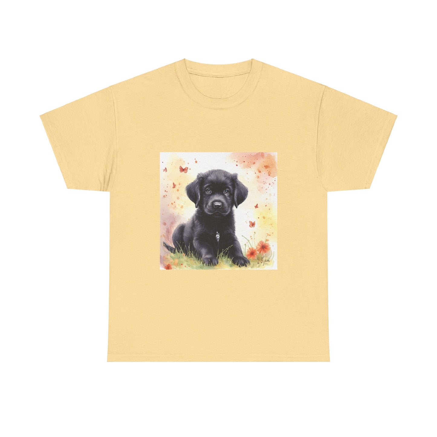 Black Lab Puppy Unisex Heavy Cotton Tee