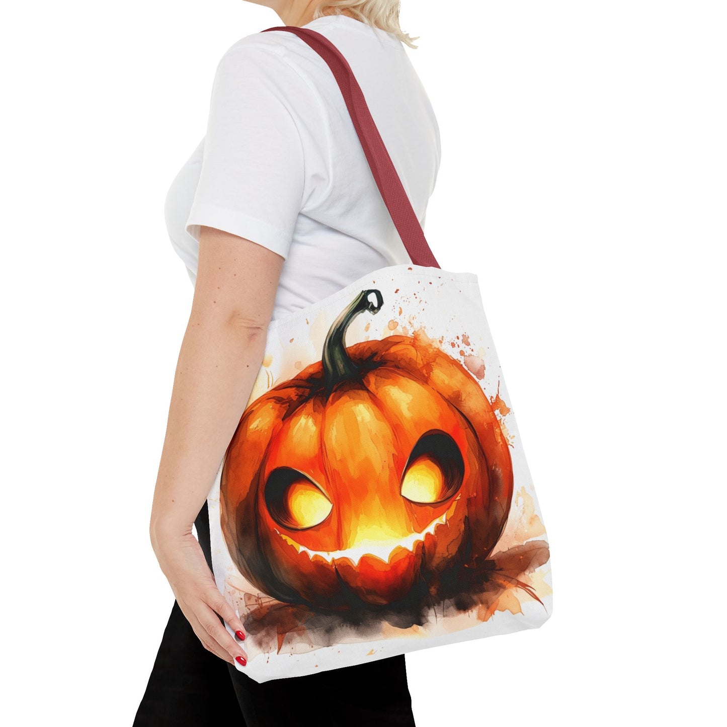 Cute Happy Jack o Lantern Tote Bag (AOP)