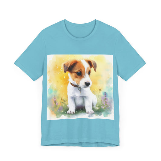 Fuzzy Jack Russell Unisex Jersey Short Sleeve Tee