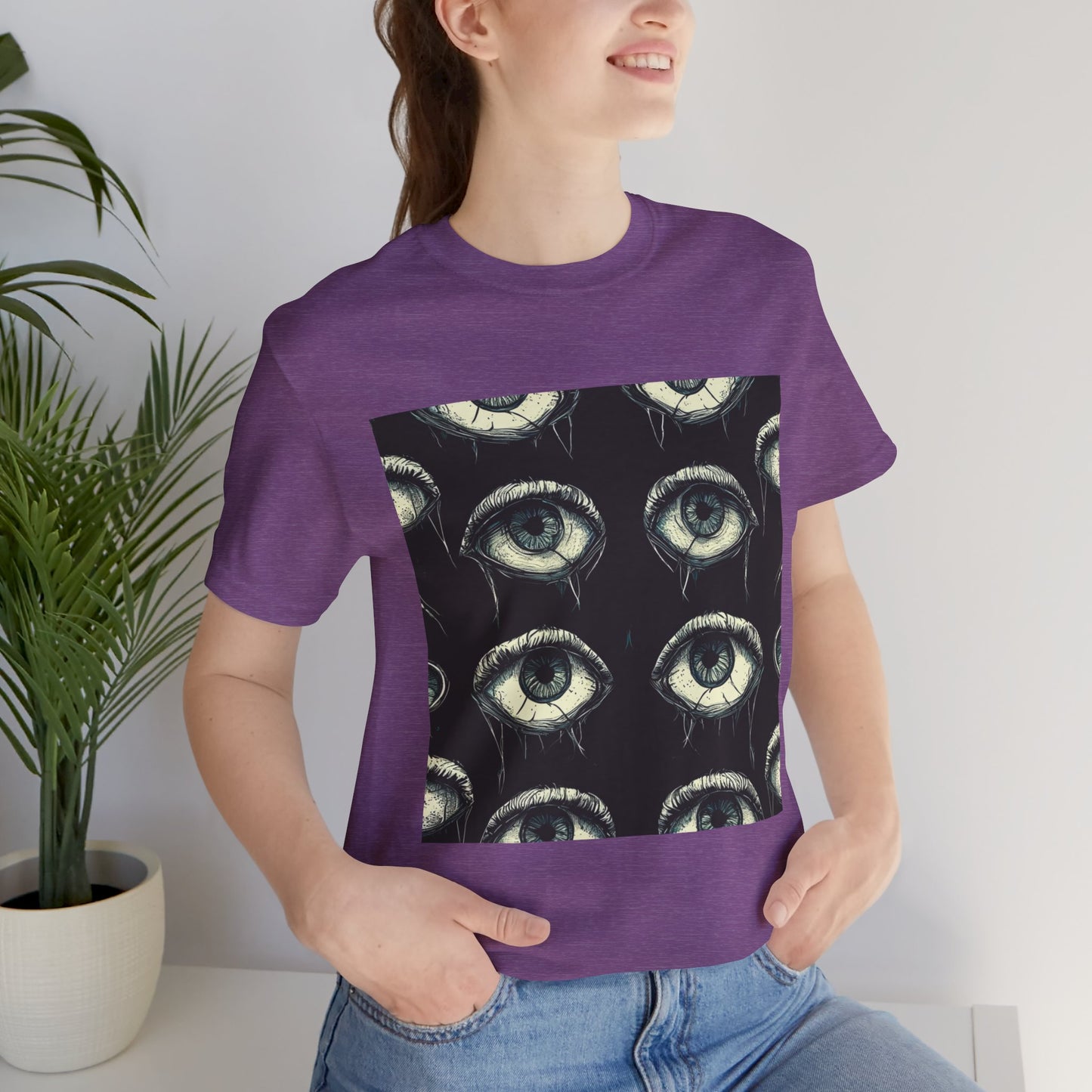 Spooky Eye Pattern Unisex Jersey Short Sleeve Tee