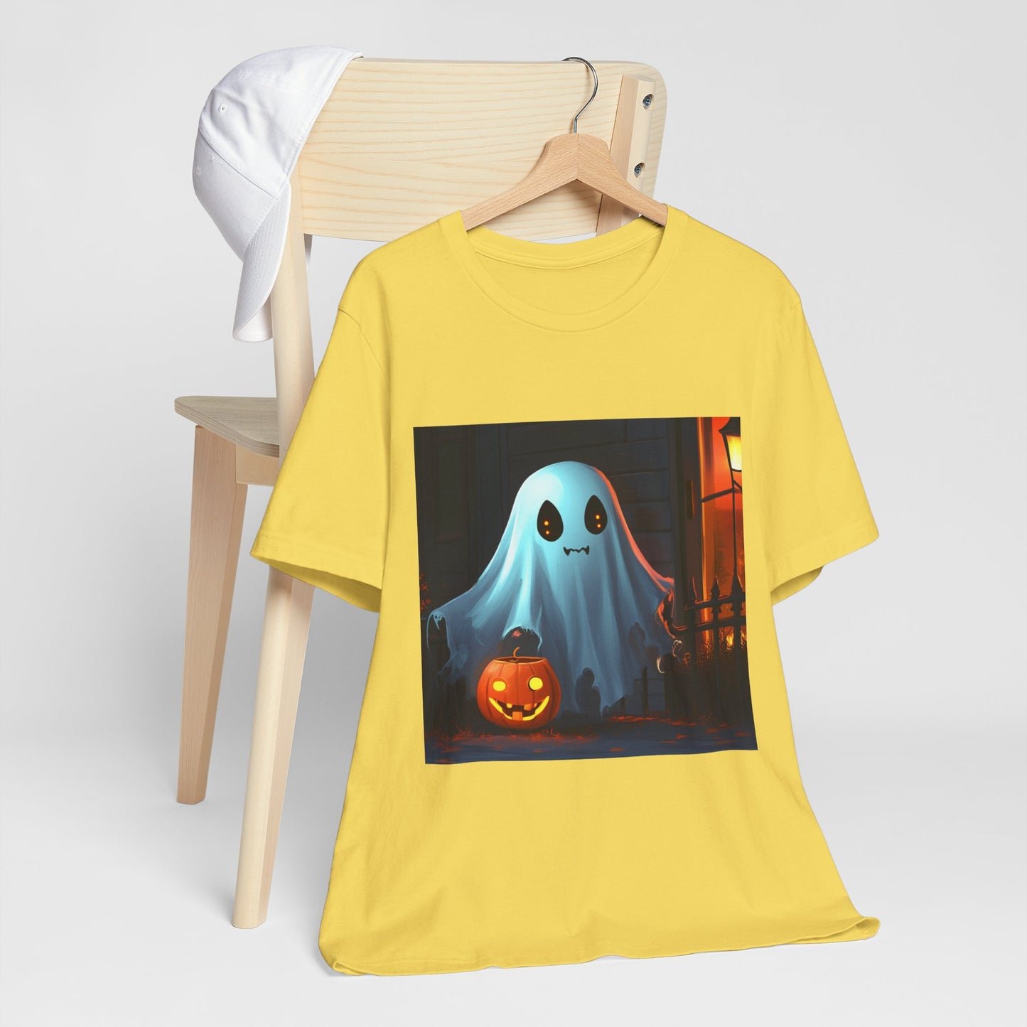 Cute Ghost Trick or Treating Unisex Jersey Short Sleeve Tee