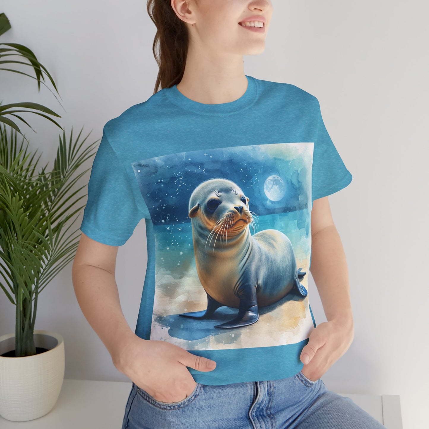 Cute Sea Lion Unisex Jersey Short Sleeve Tee