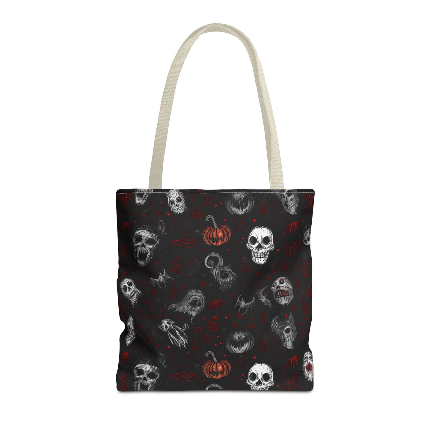 Scary Halloween Pattern Tote Bag (AOP)