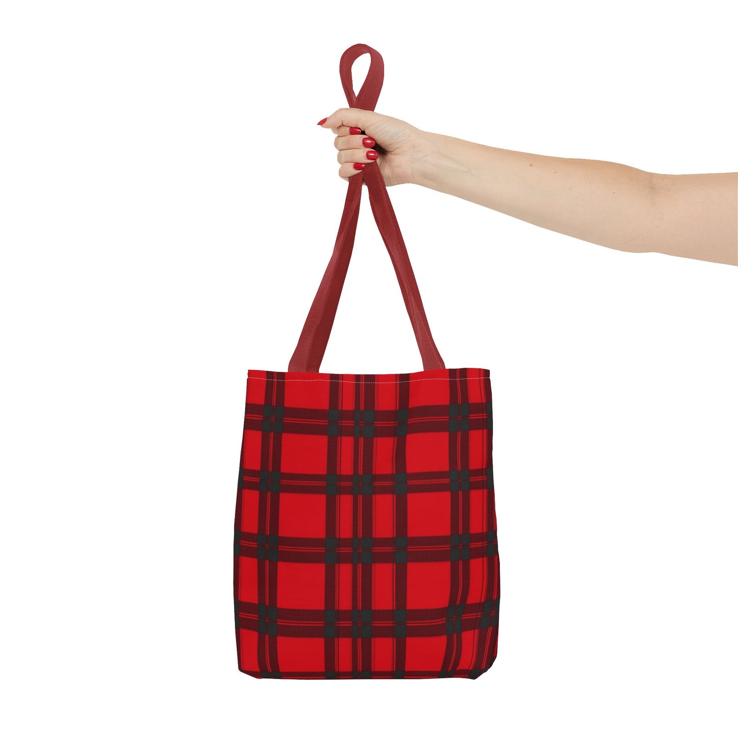 Classic Red and Black Plaid Tote Bag (AOP)