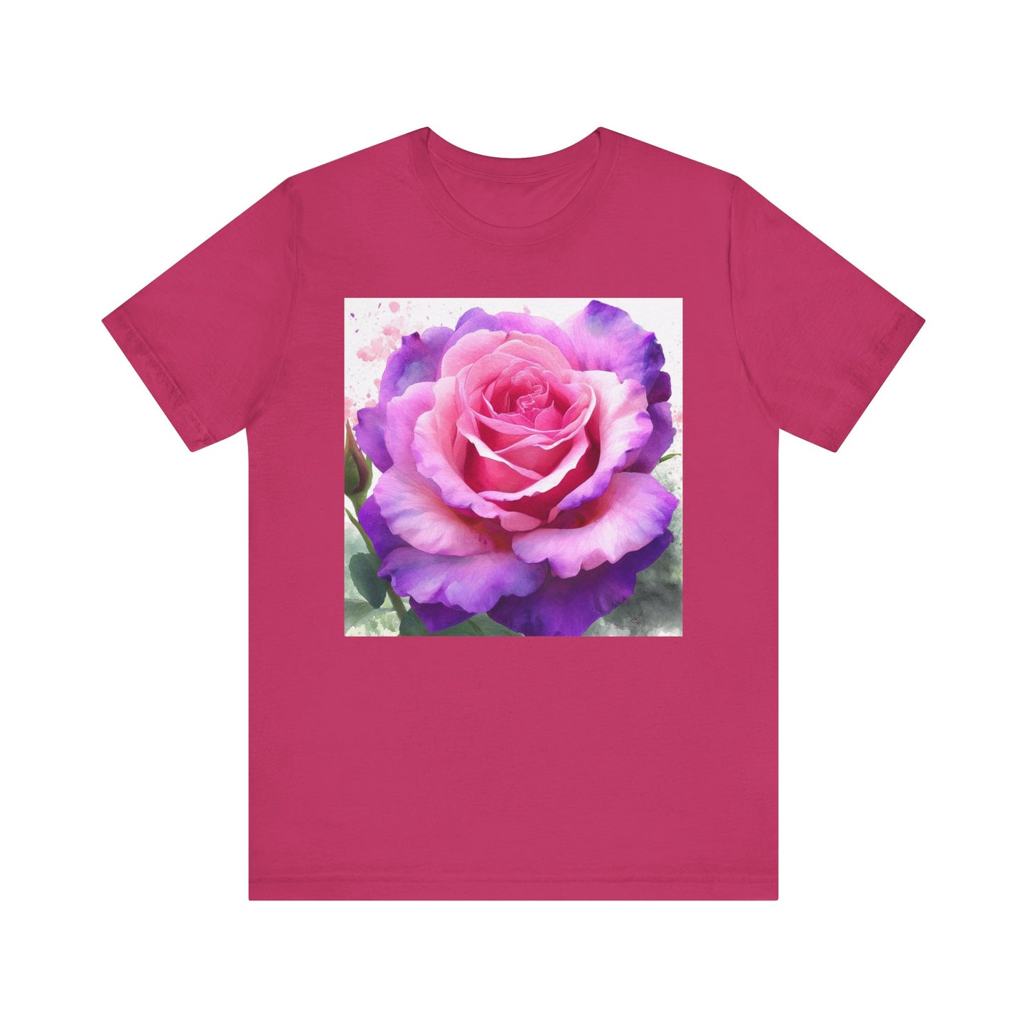 Rose Garden Unisex Jersey Tee - Vibrant Rose Design