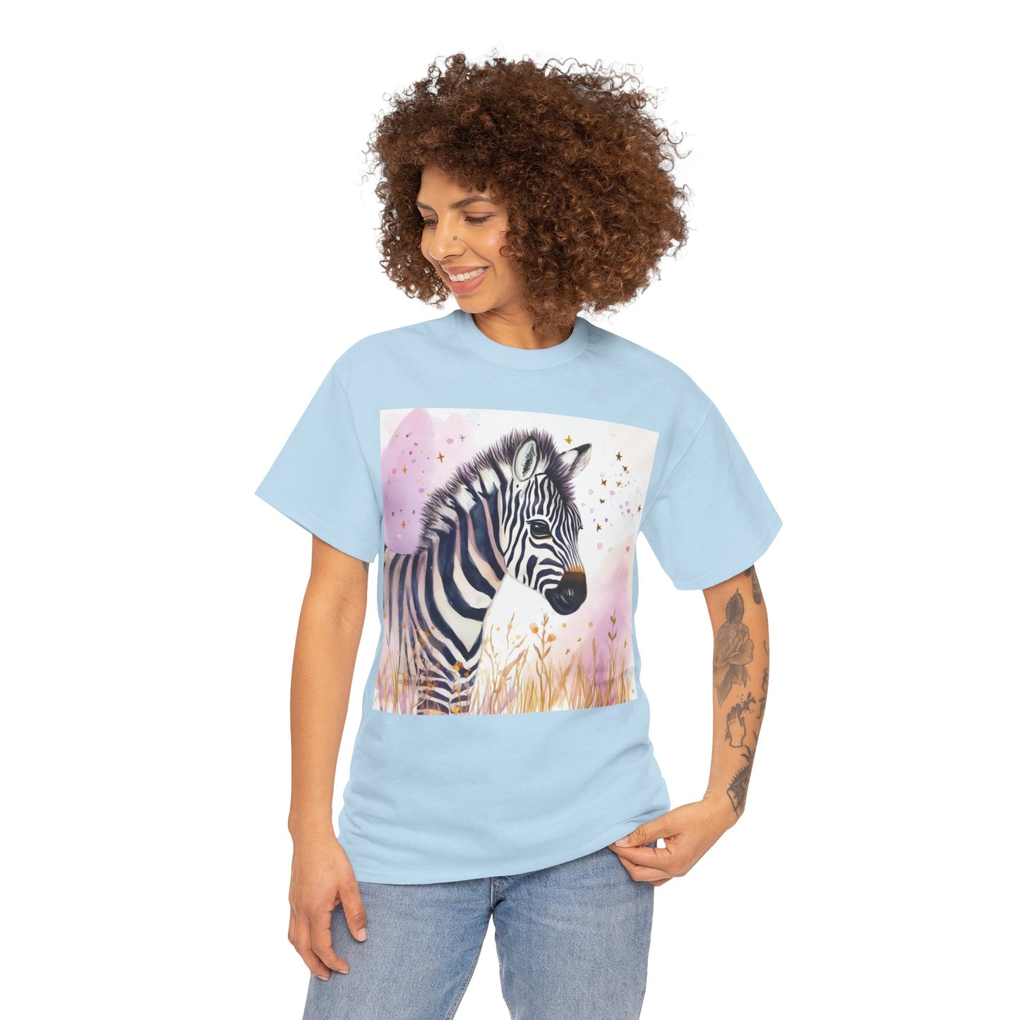 Fuzzy Zebra Unisex Heavy Cotton Tee