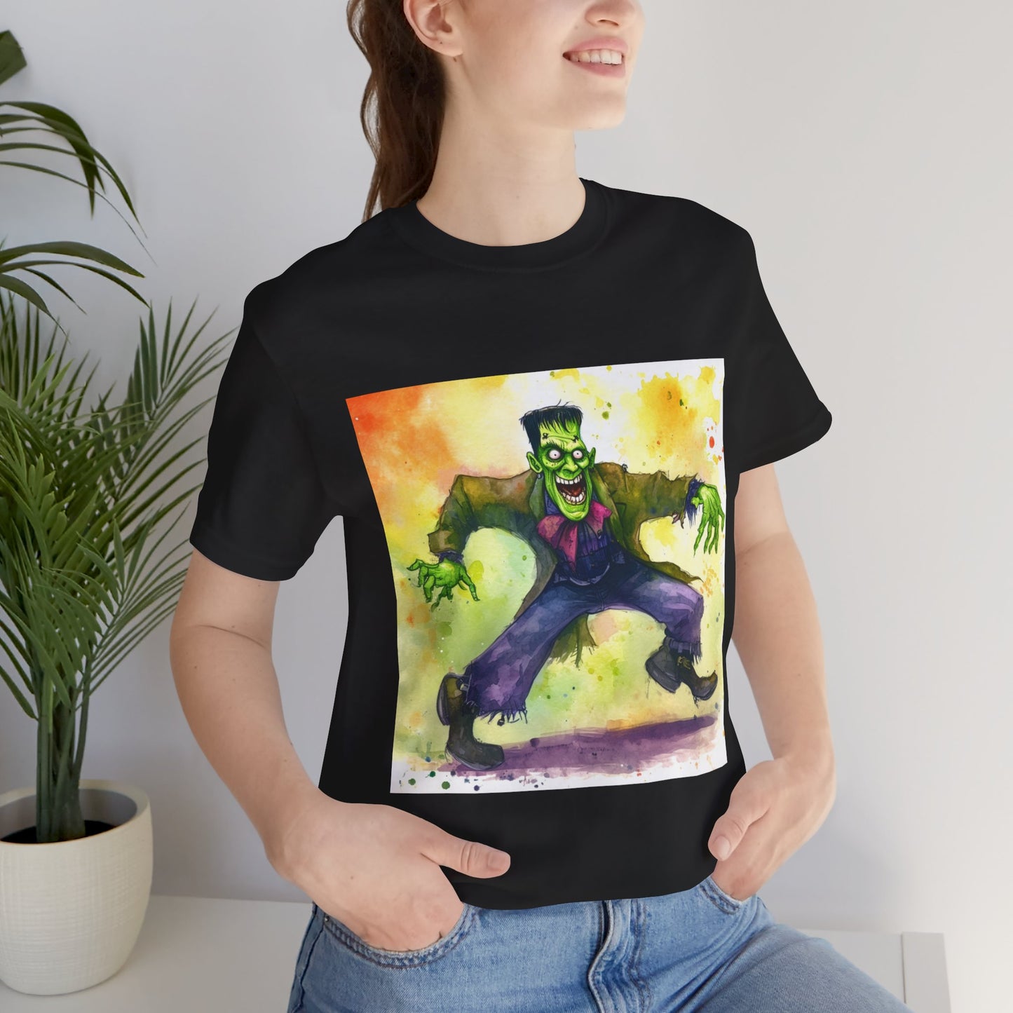 Quirky Frankenstein Unisex Jersey Short Sleeve Tee