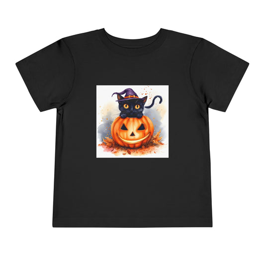 Halloween Cat Toddler Short Sleeve Tee