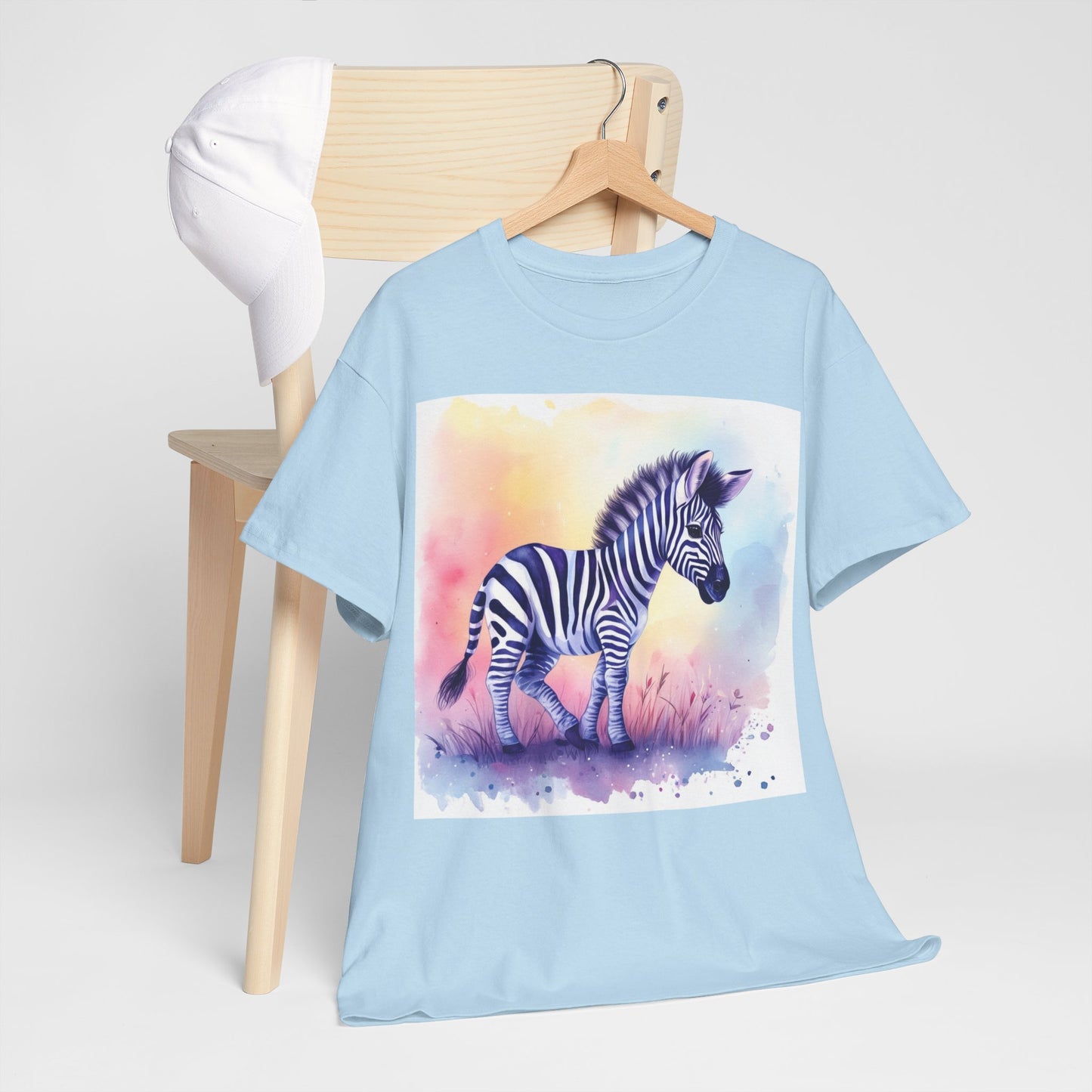 Lovable Baby Zebra Unisex Heavy Cotton Tee