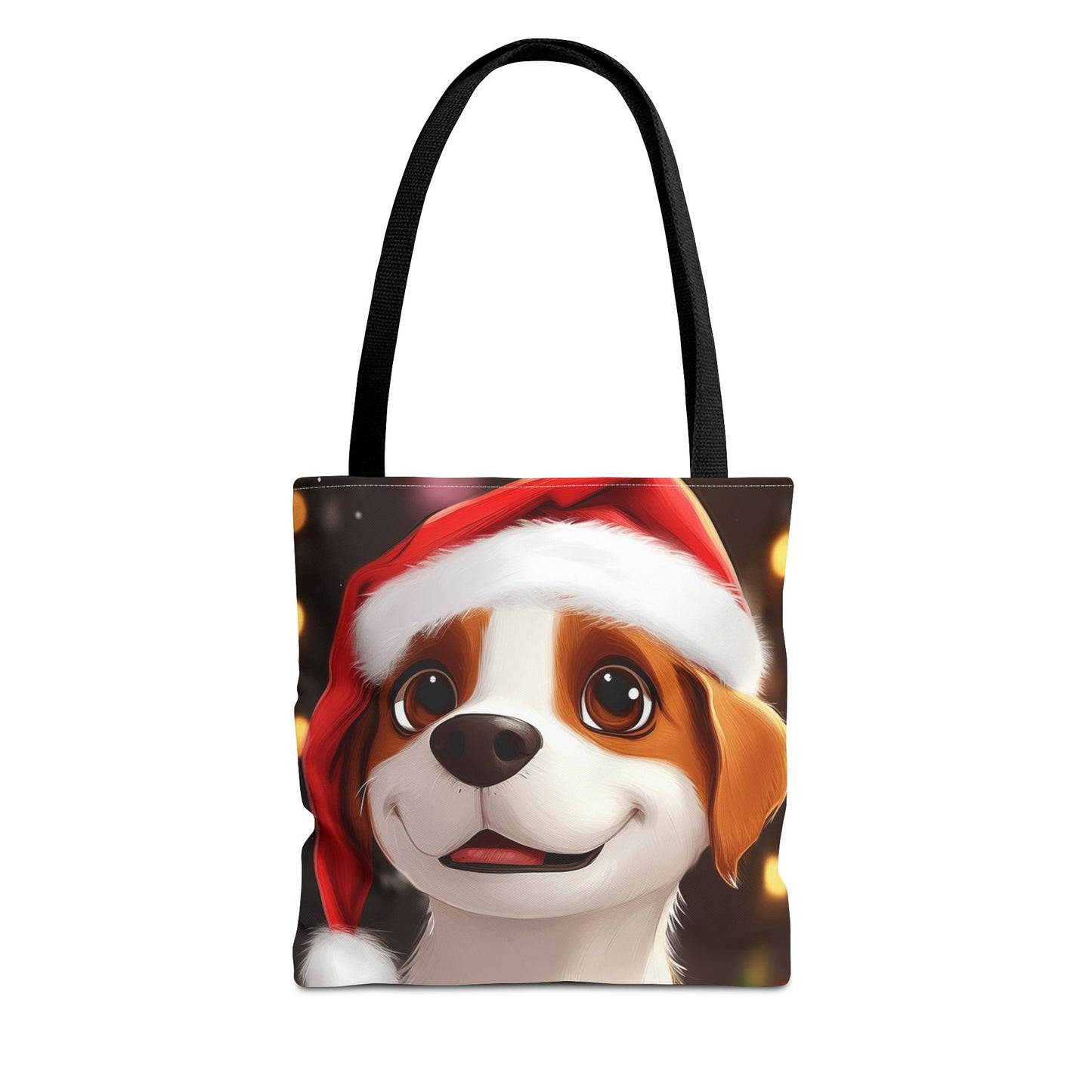 Adorable Festive Puppy Tote Bag (AOP)