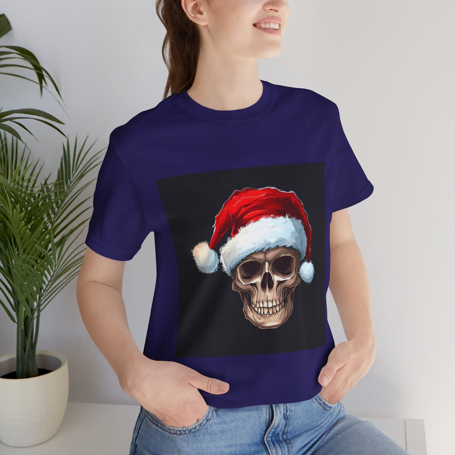 Santa Hat Skull Unisex Jersey Tee