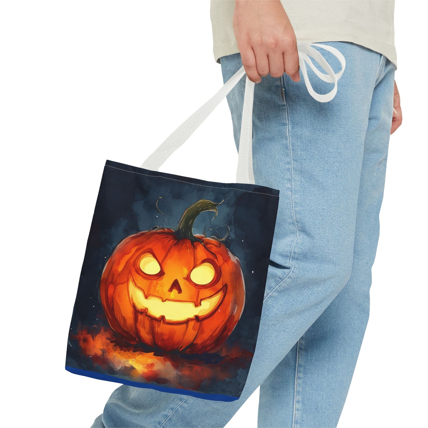 Cute Creepy Jack o Lantern Tote Bag (AOP)