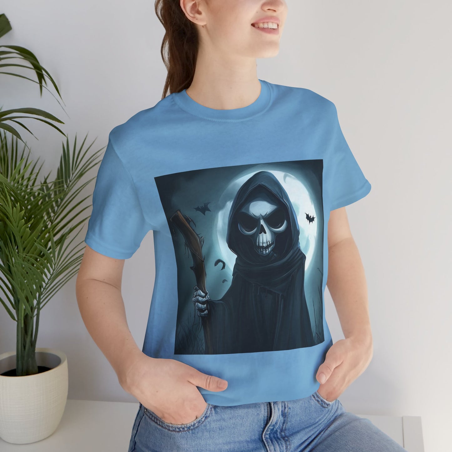 Spooky Grim Reaper Unisex Jersey Short Sleeve Tee