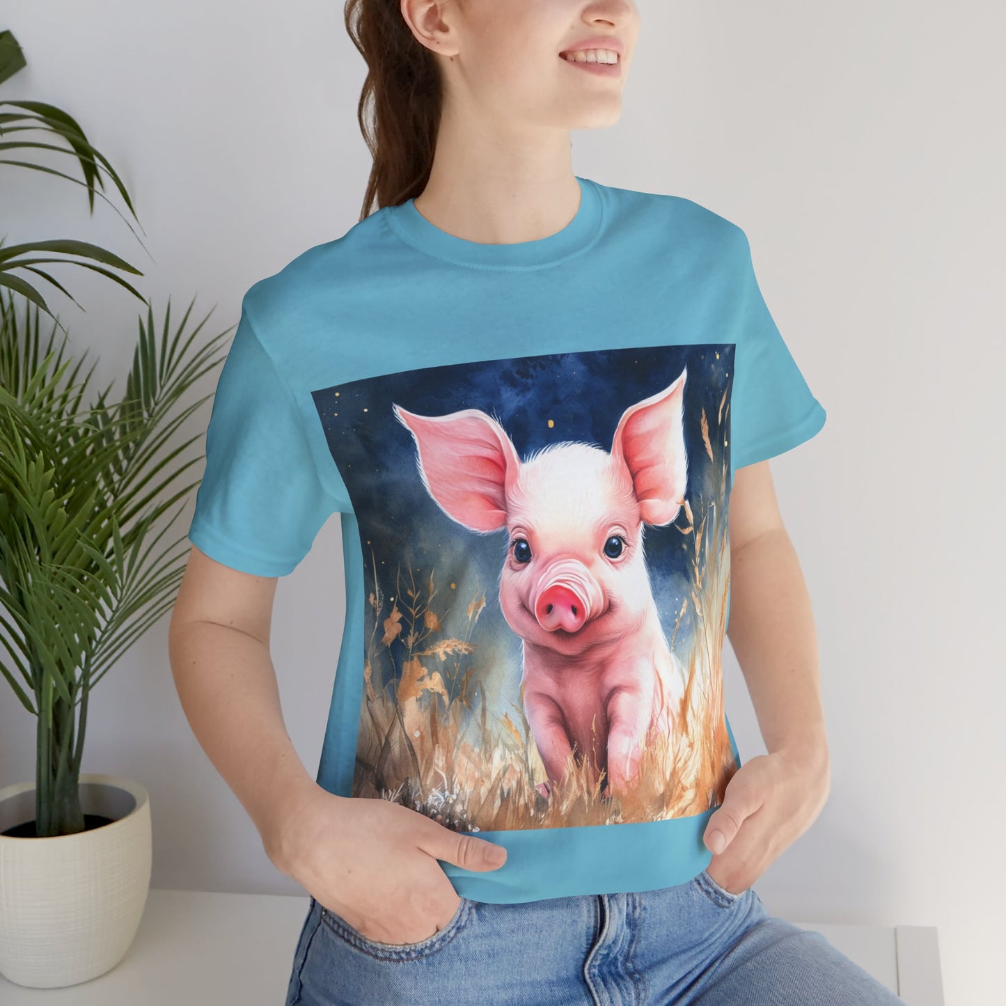 Adorable Piglet Unisex Jersey Short Sleeve Tee