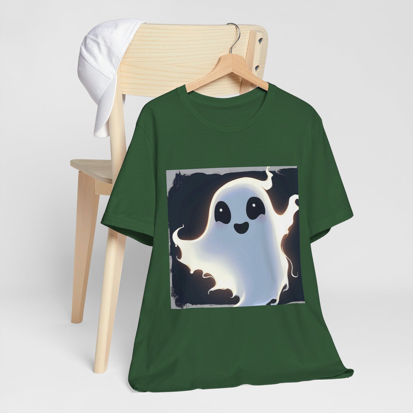 Cute Happy Ghost Unisex Jersey Short Sleeve Tee