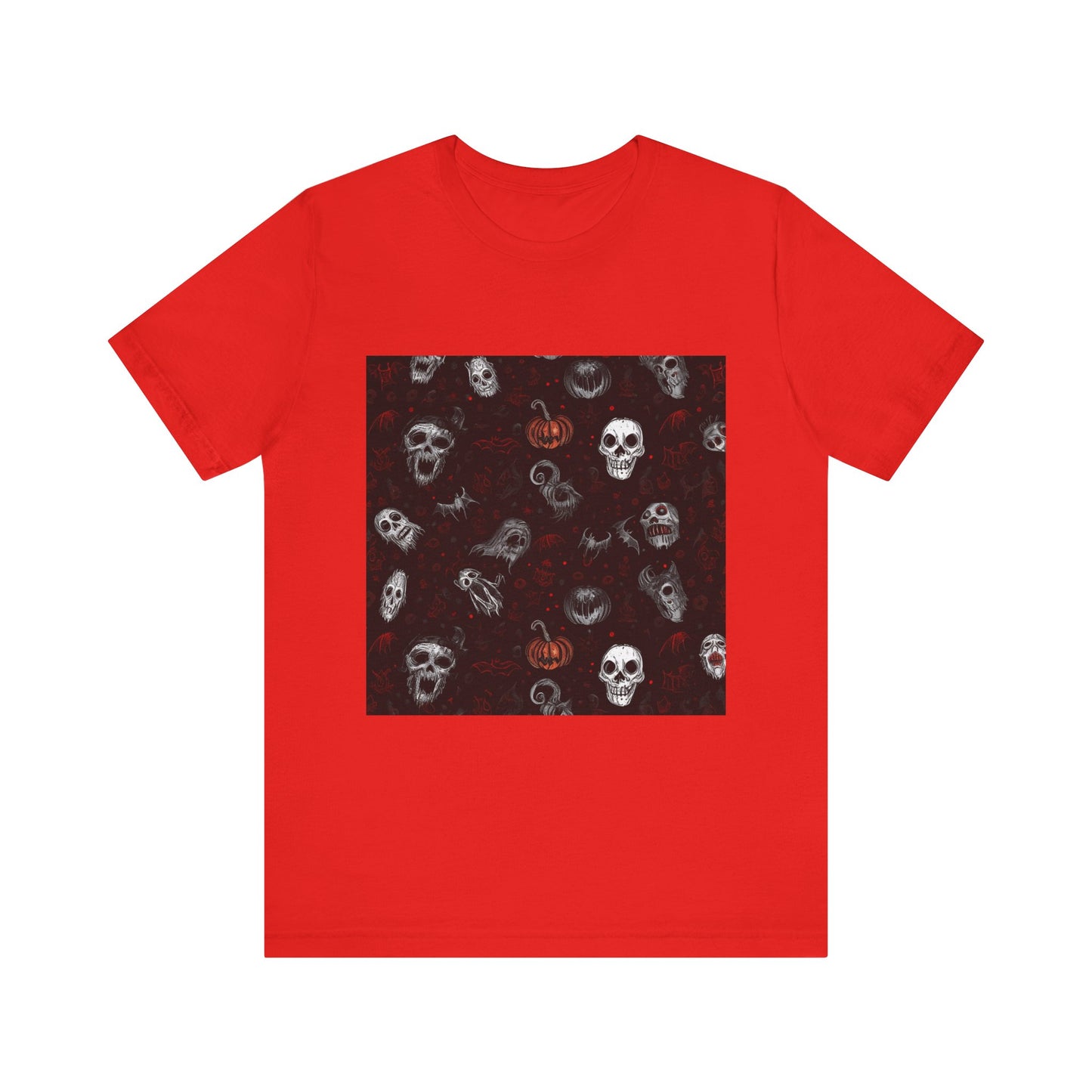 Scary Halloween Pattern Unisex Jersey Short Sleeve Tee