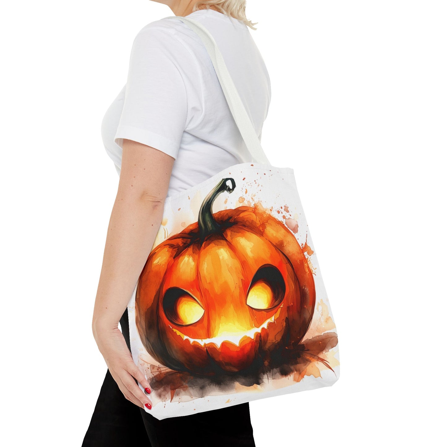 Cute Happy Jack o Lantern Tote Bag (AOP)