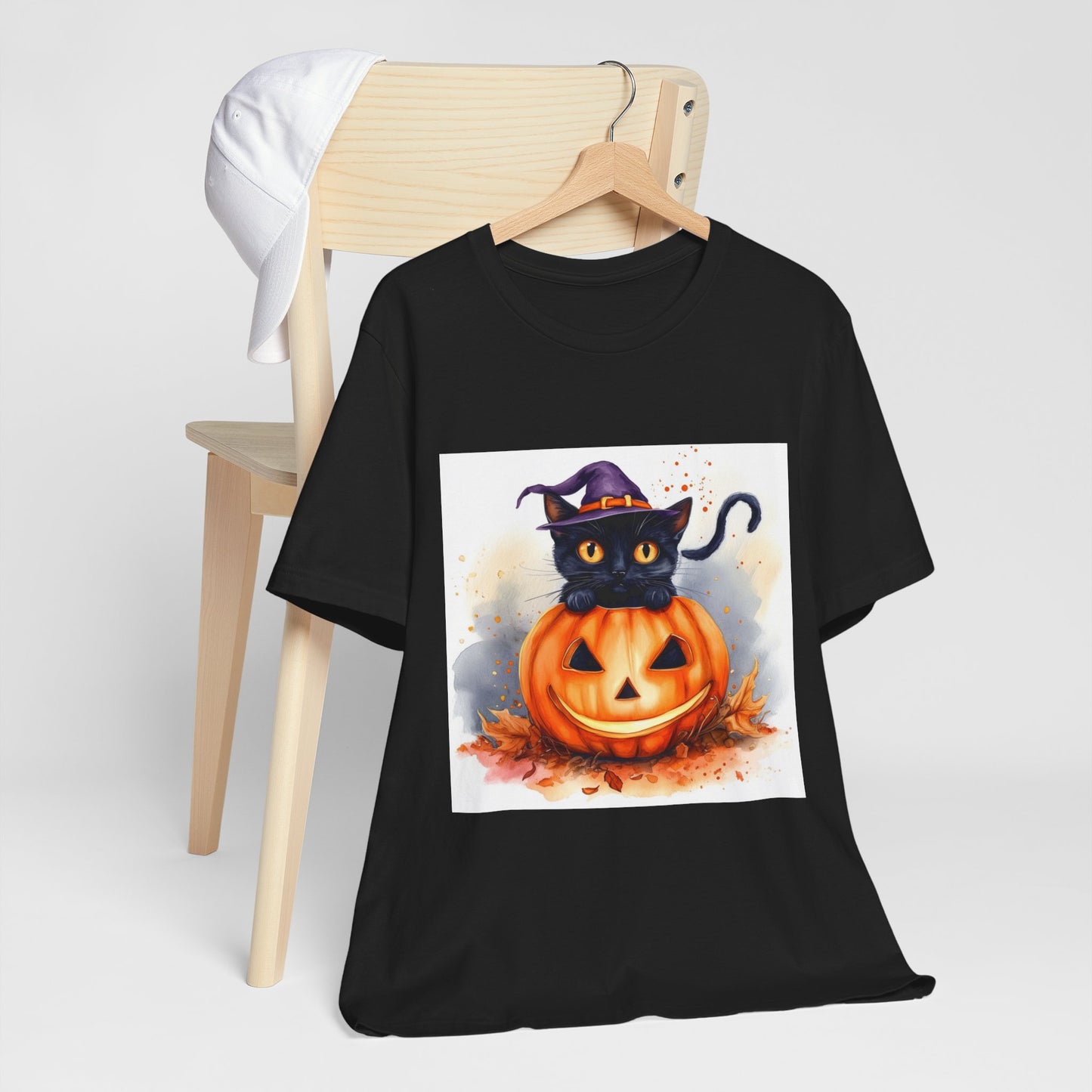 Halloween Cat Unisex Jersey Short Sleeve Tee