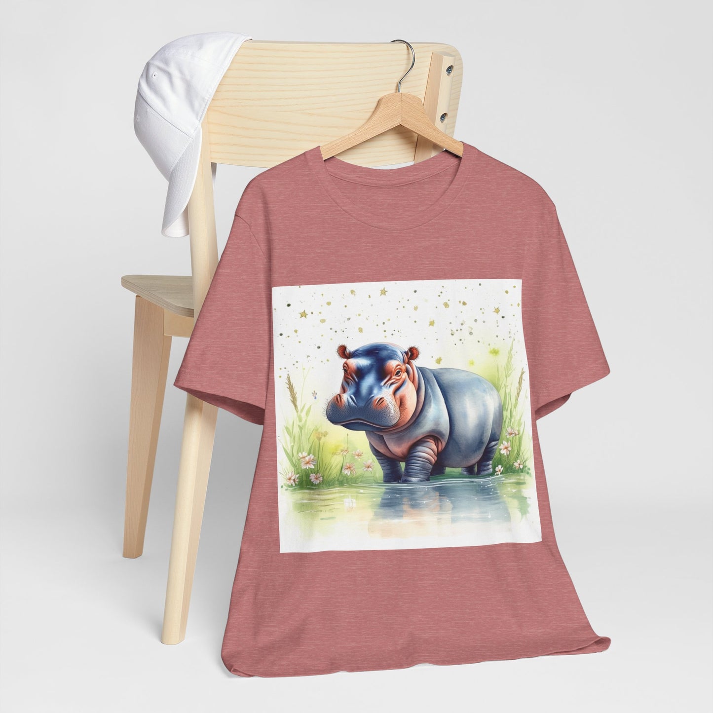 Cute Hippo Unisex Jersey Short Sleeve Tee