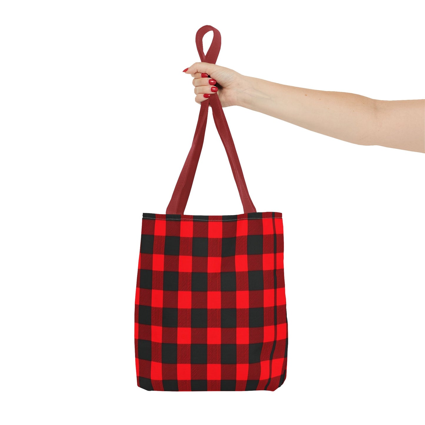 Red and Black Plaid Tote Bag (AOP)