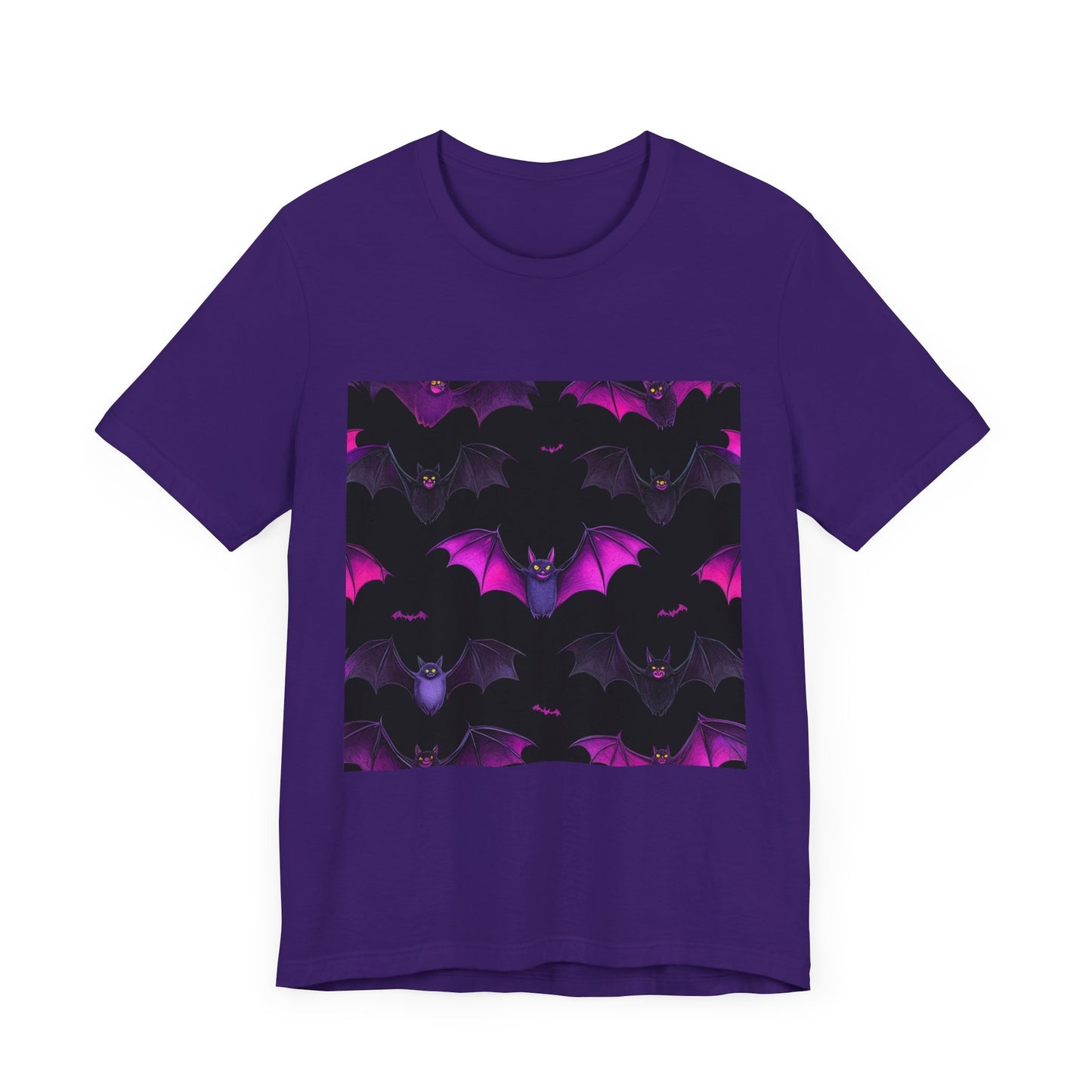 Halloween Bat Pattern Unisex Jersey Short Sleeve Tee