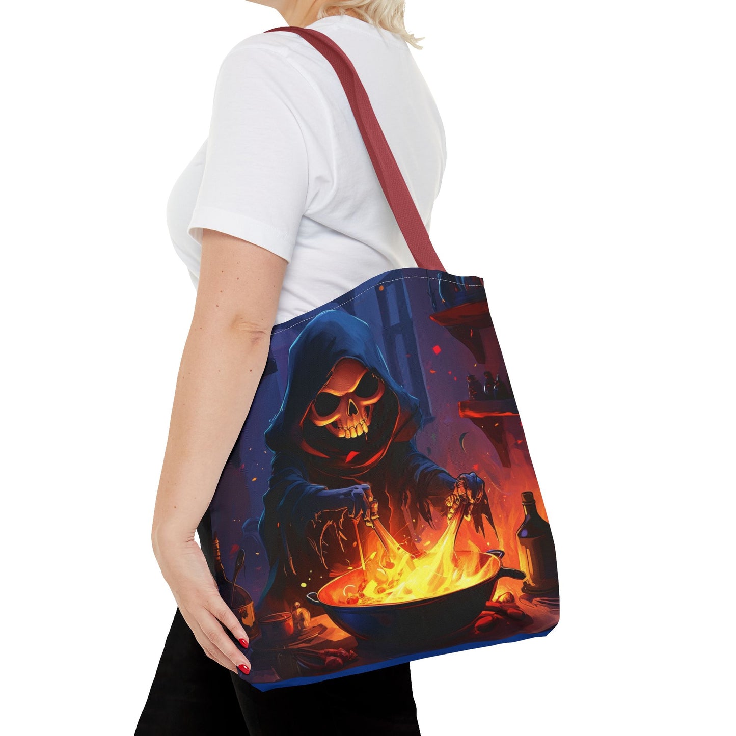 Dark Grim Reaper Cooking Tote Bag (AOP)