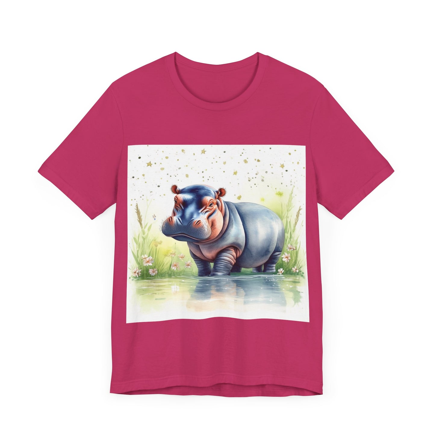 Cute Hippo Unisex Jersey Short Sleeve Tee