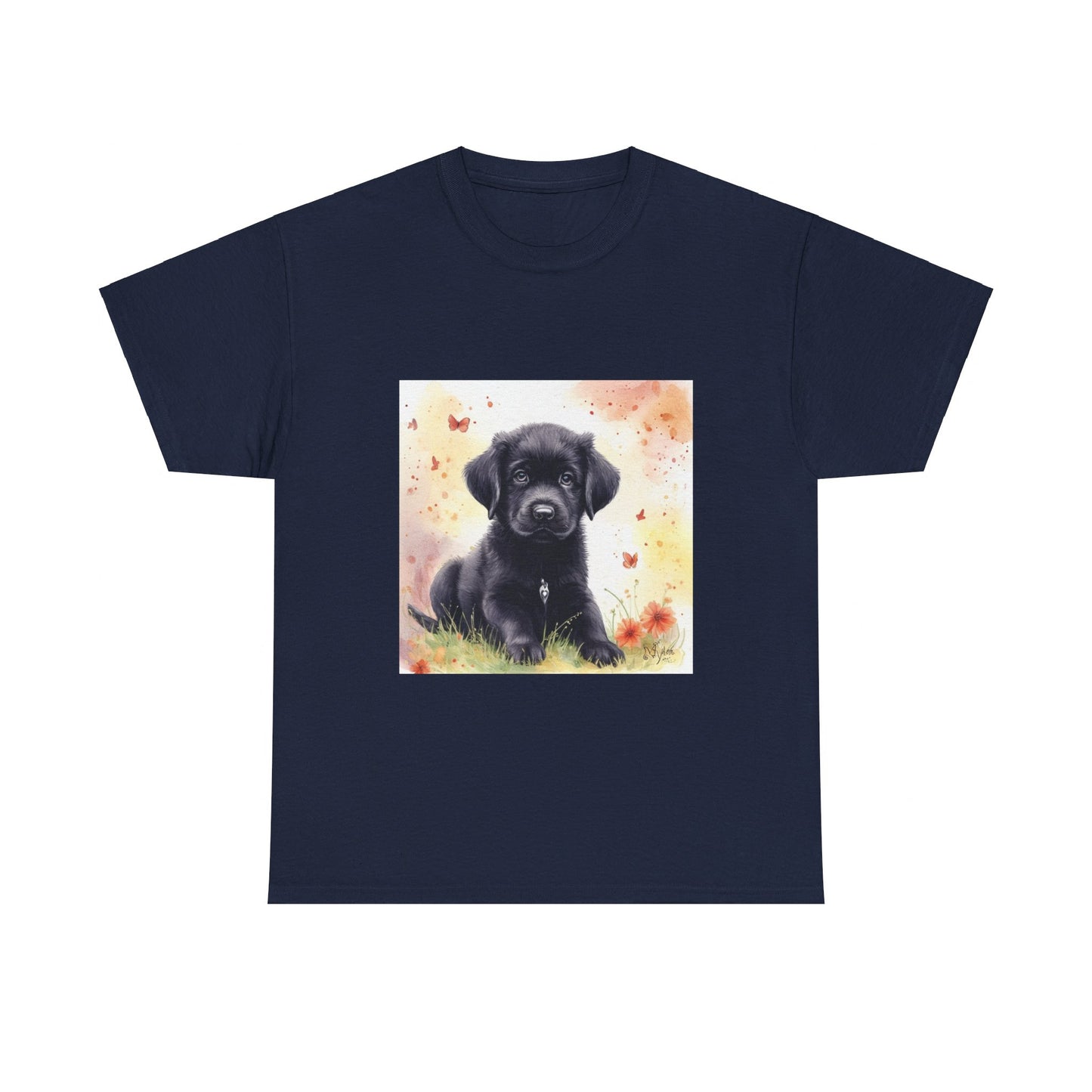 Black Lab Puppy Unisex Heavy Cotton Tee