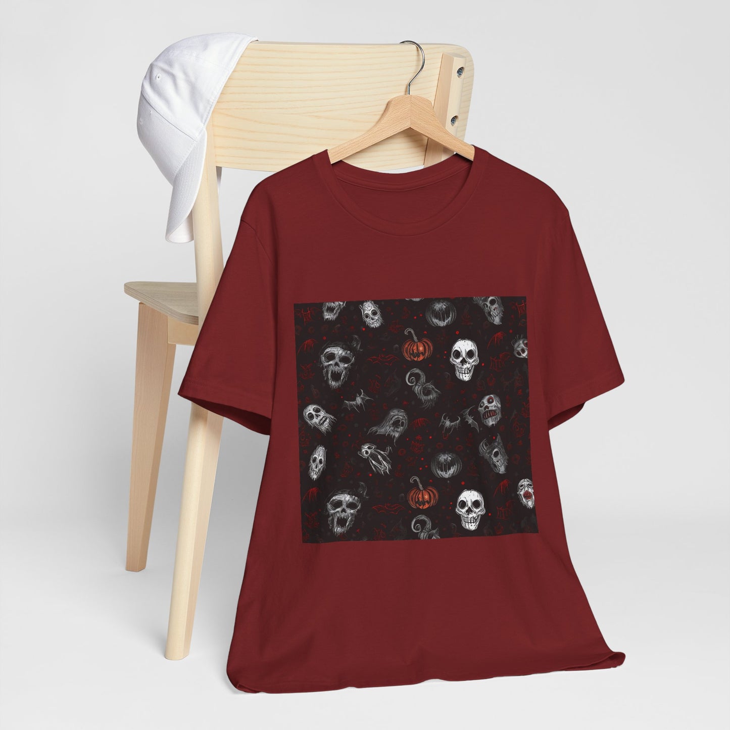 Scary Halloween Pattern Unisex Jersey Short Sleeve Tee